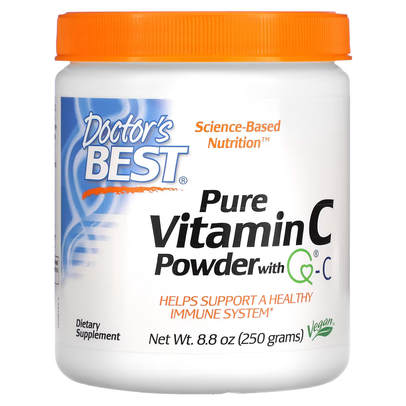 A bottle of Doctor's Best Pure Vitamin C Powder