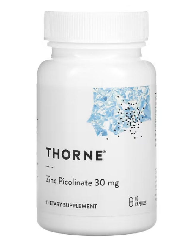 A bottle of Zinc Picolinate 30 mg by Thorne